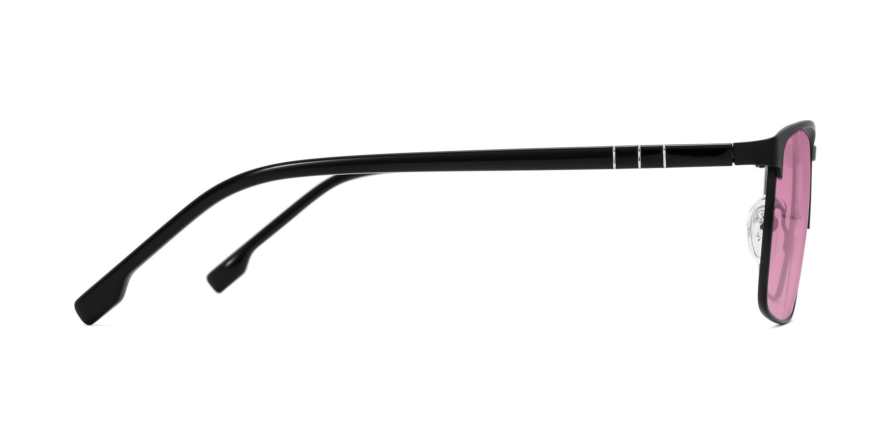 Side of Sampit in Matte Black with Medium Wine Tinted Lenses