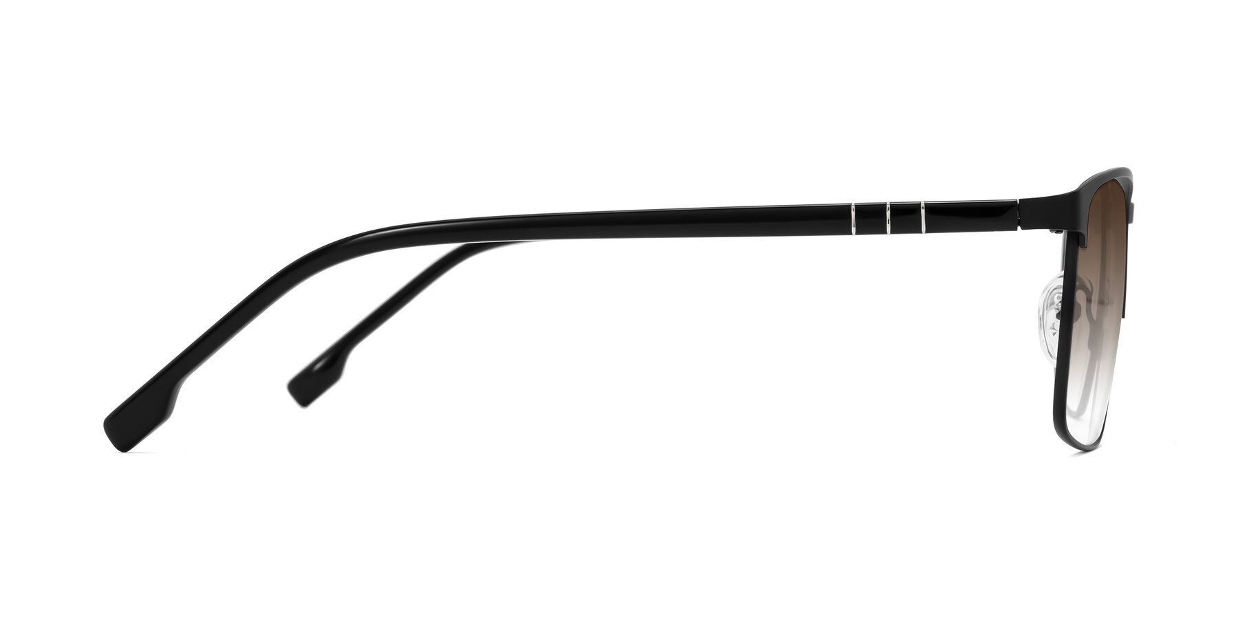 Side of Sampit in Matte Black with Brown Gradient Lenses