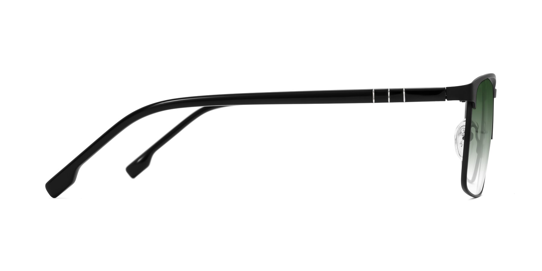 Side of Sampit in Matte Black with Green Gradient Lenses
