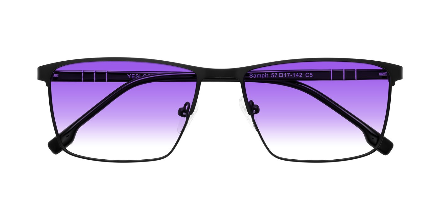 Sampit - Matte Black Gradient Sunglasses