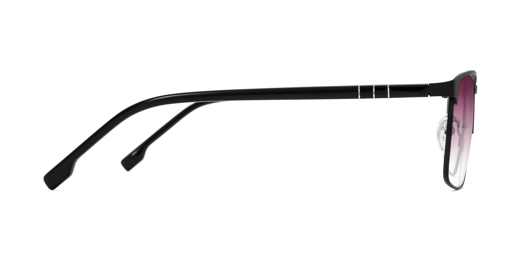 Side of Sampit in Matte Black with Wine Gradient Lenses