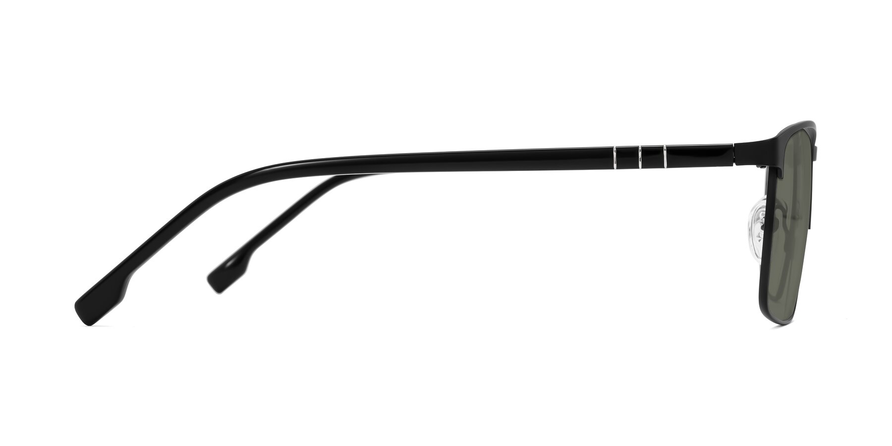 Side of Sampit in Matte Black with Gray Polarized Lenses