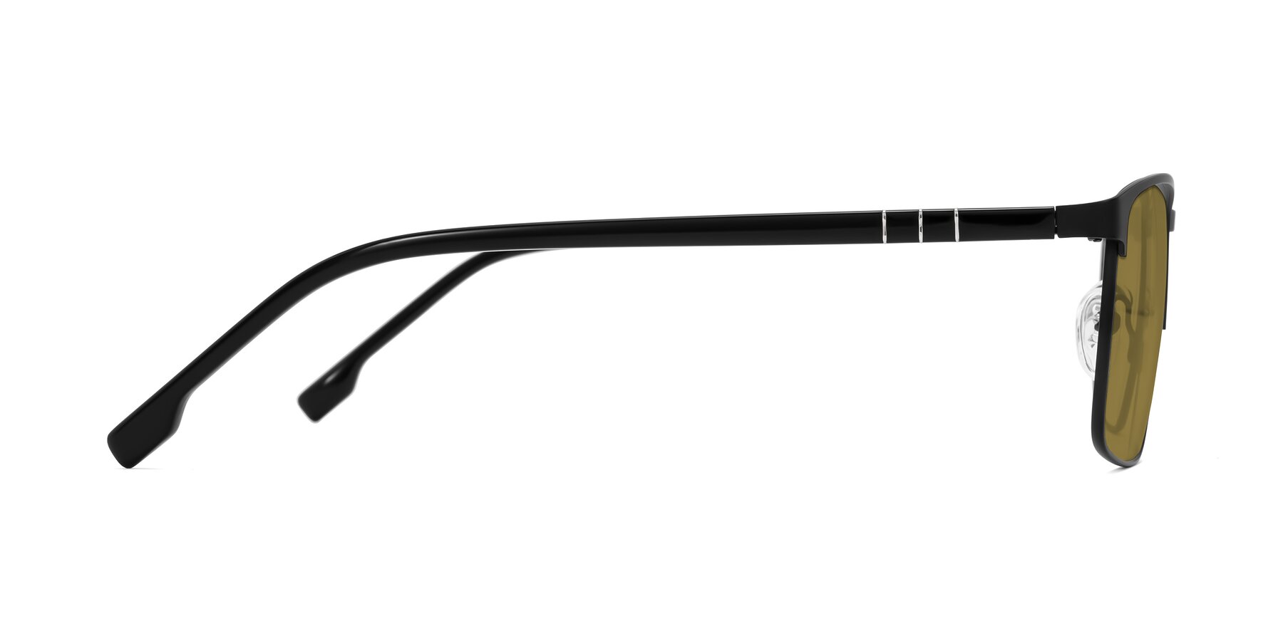 Side of Sampit in Matte Black with Brown Polarized Lenses