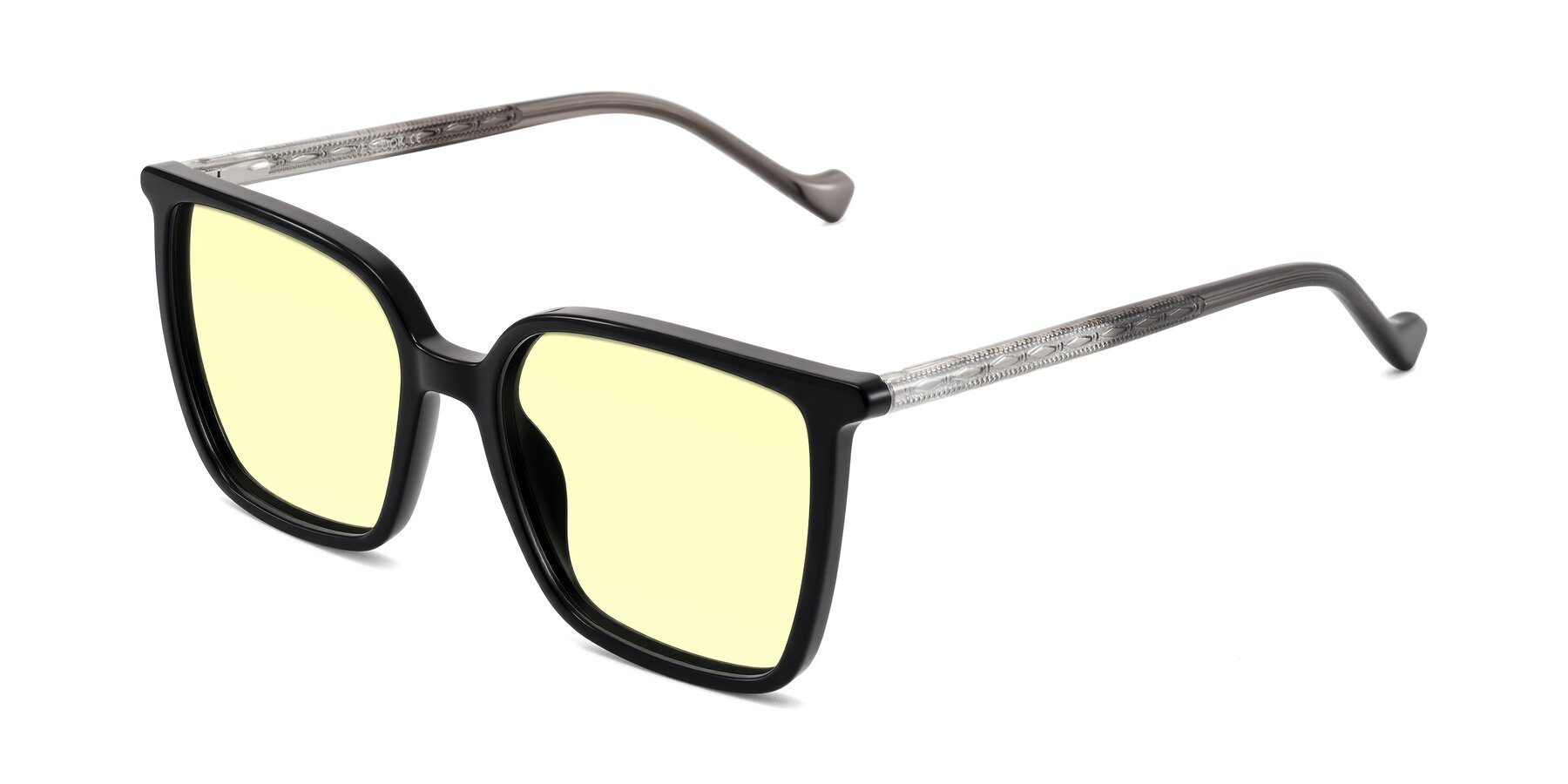 Angle of Colemers in Black with Light Yellow Tinted Lenses