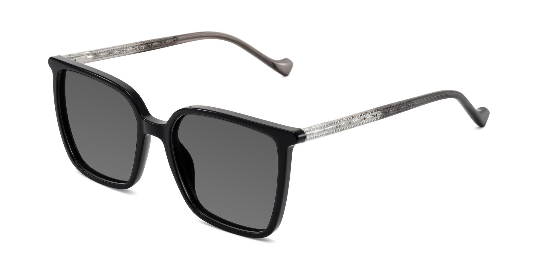 Angle of Colemers in Black with Medium Gray Tinted Lenses