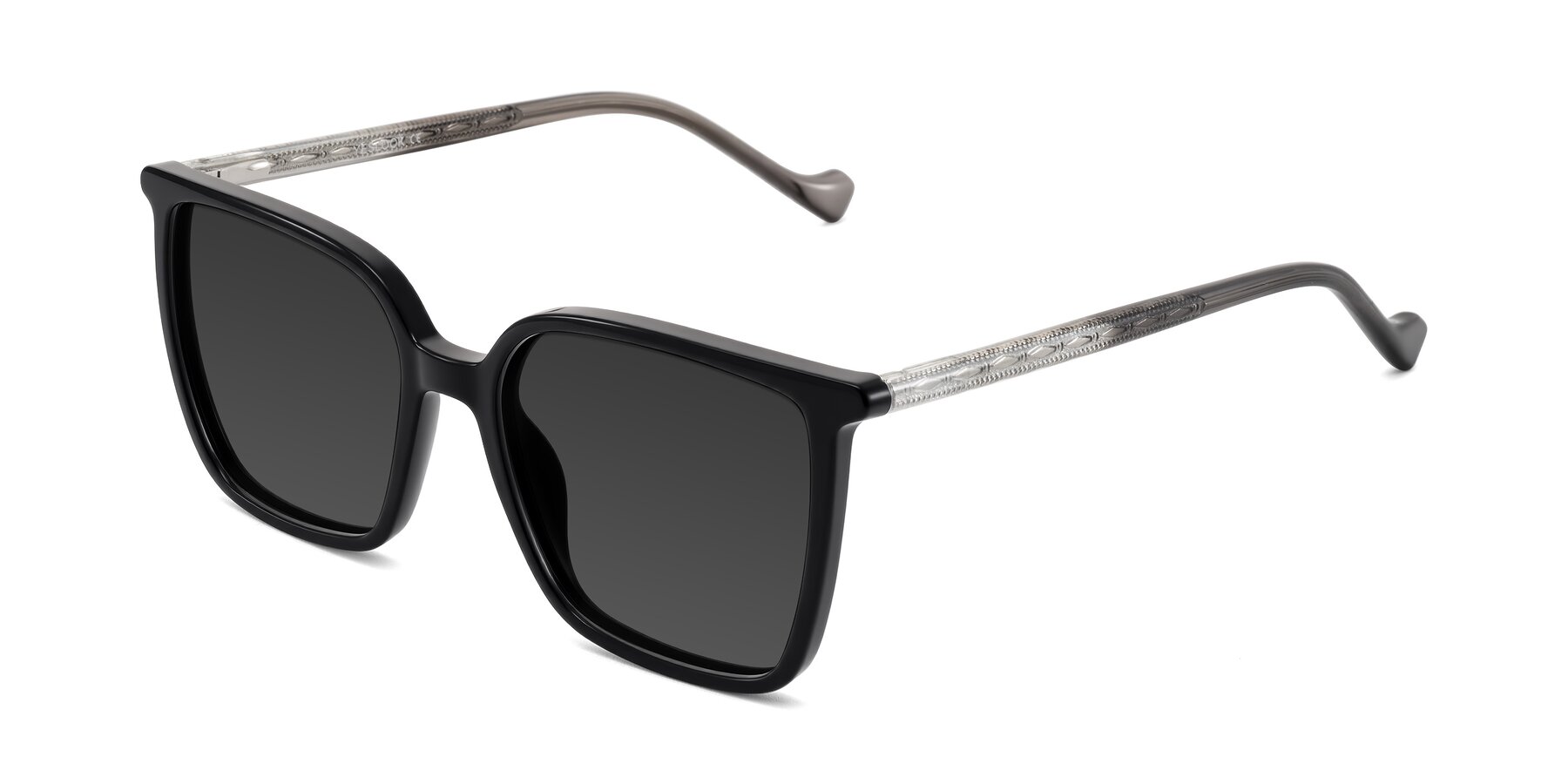 Angle of Colemers in Black with Gray Tinted Lenses