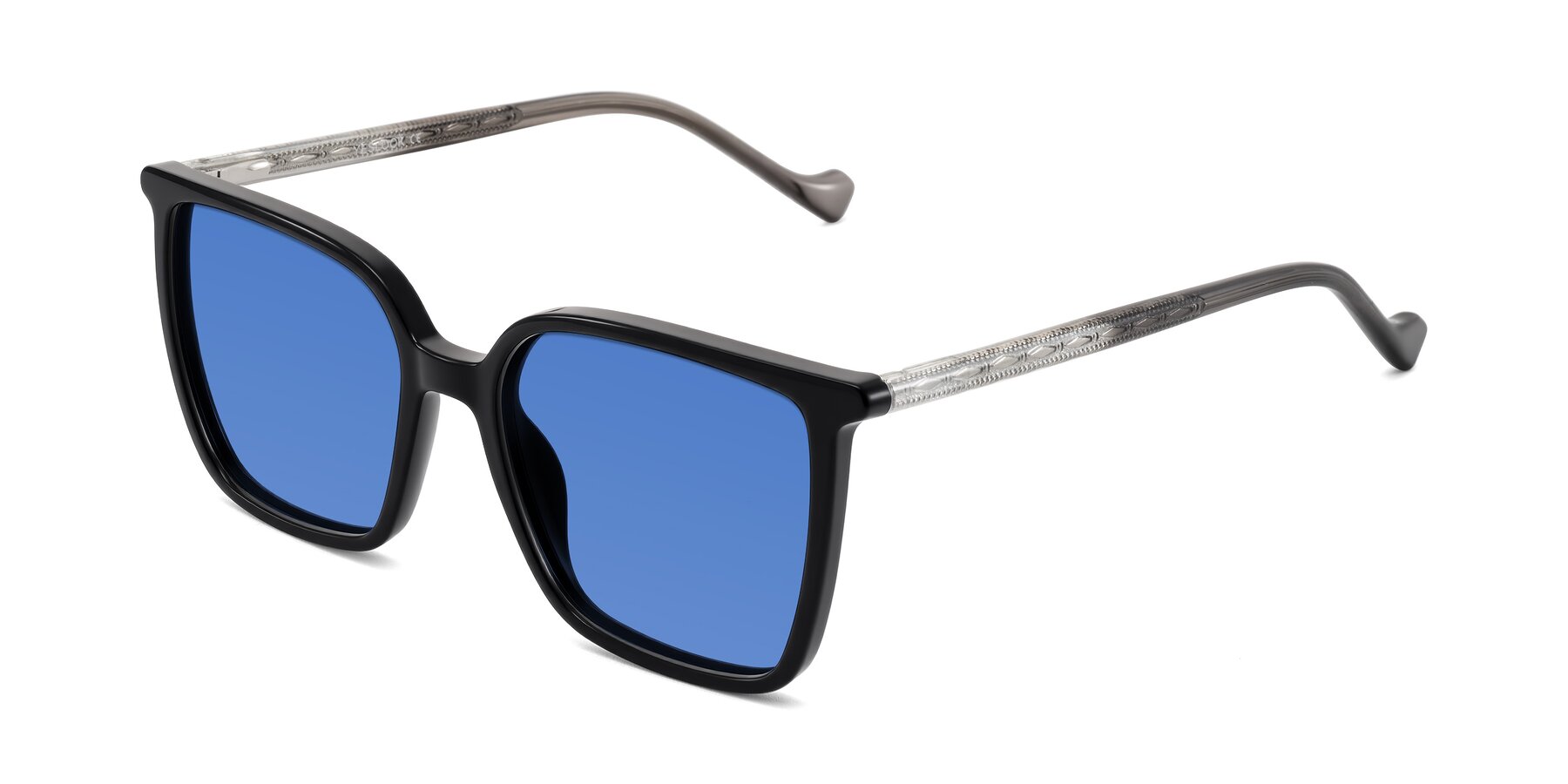 Angle of Colemers in Black with Blue Tinted Lenses