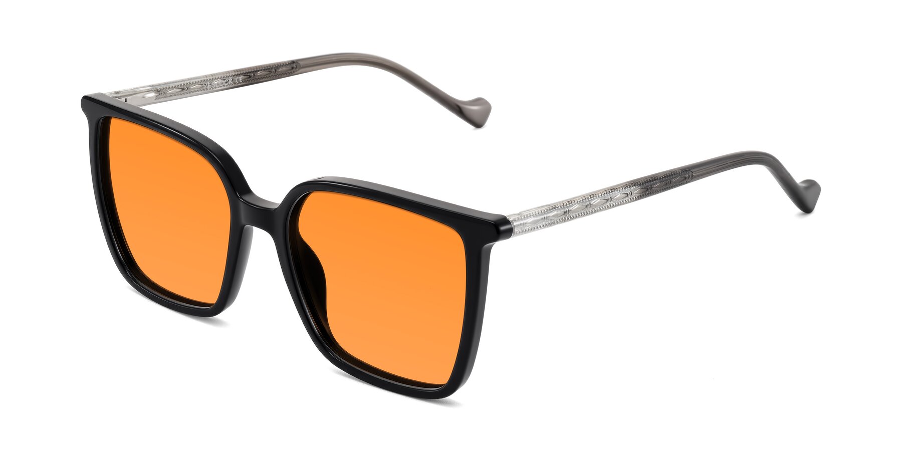 Angle of Colemers in Black with Orange Tinted Lenses