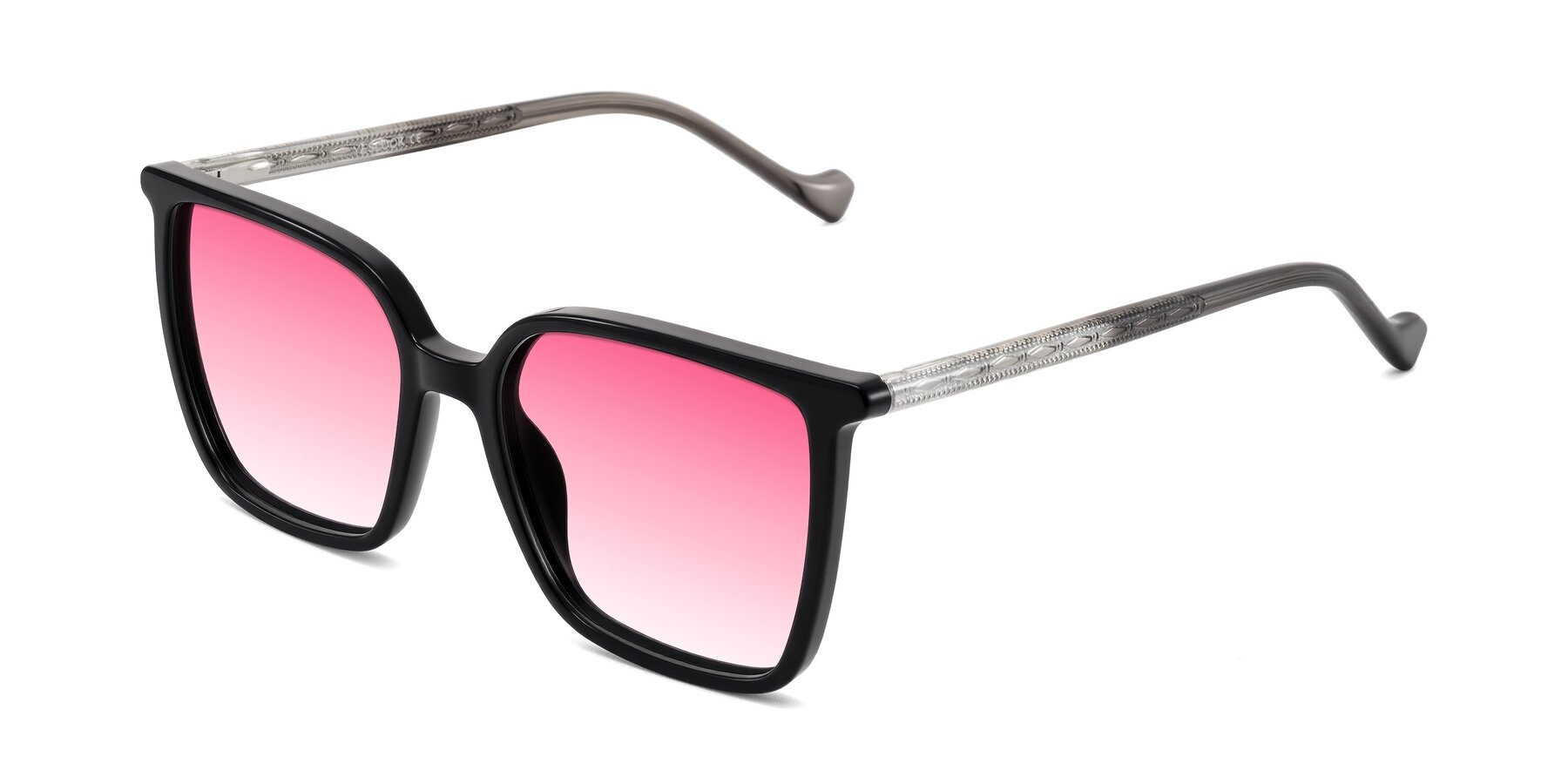 Angle of Colemers in Black with Pink Gradient Lenses