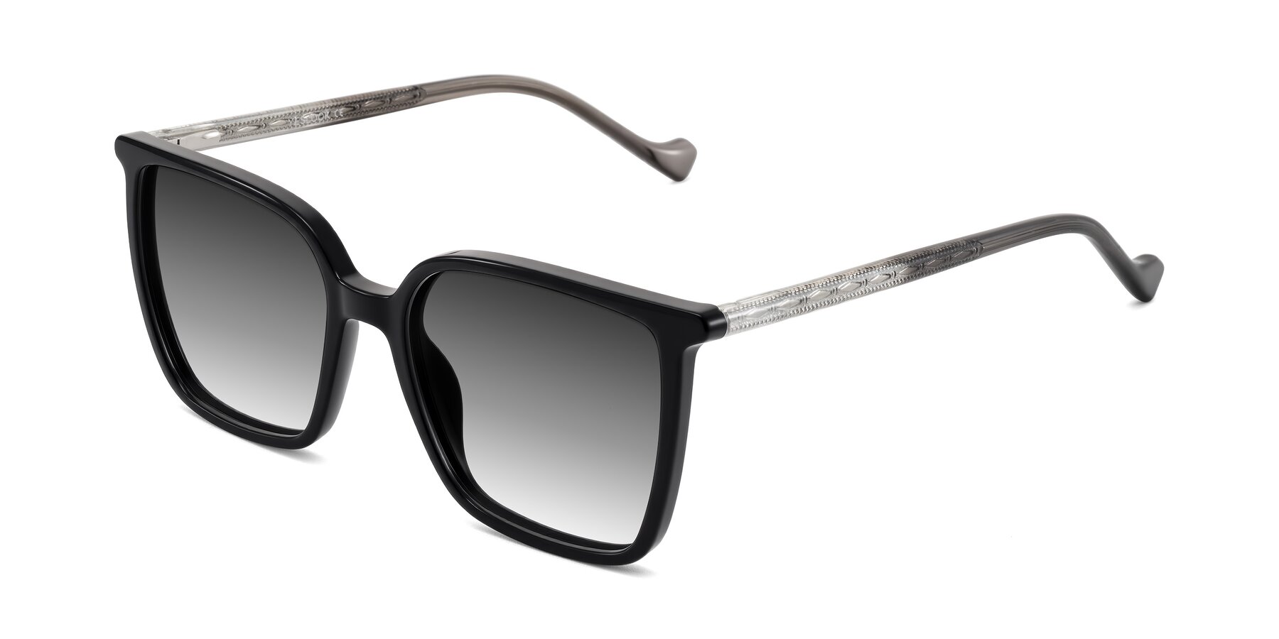 Angle of Colemers in Black with Gray Gradient Lenses