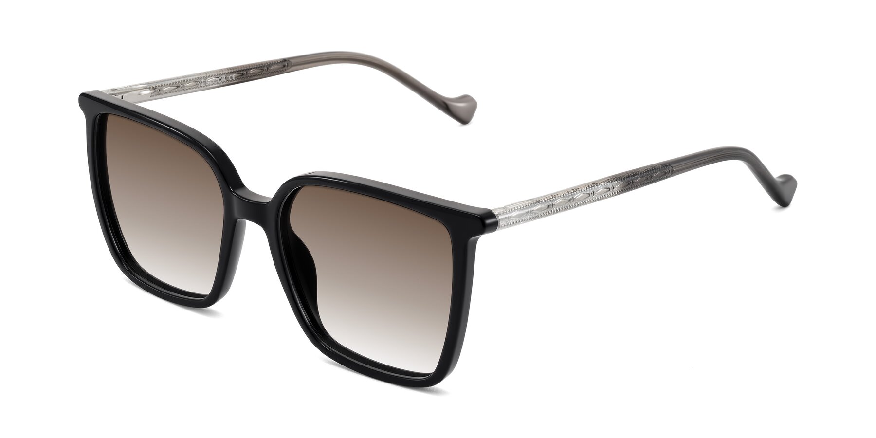 Angle of Colemers in Black with Brown Gradient Lenses