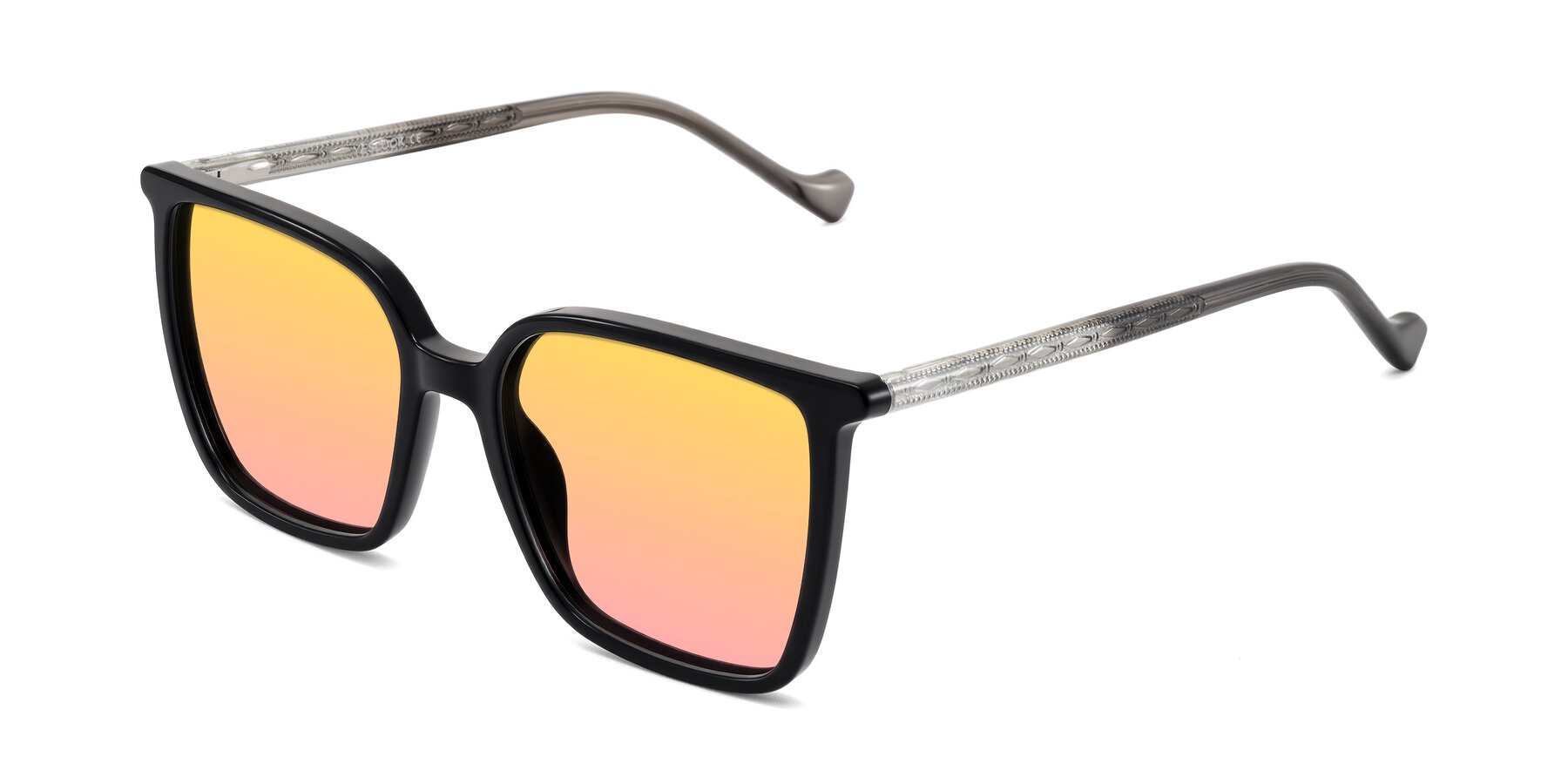 Angle of Colemers in Black with Yellow / Pink Gradient Lenses