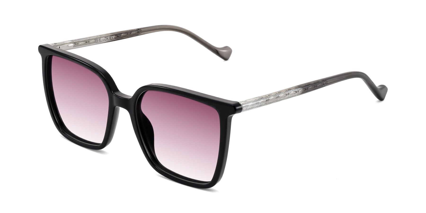 Angle of Colemers in Black with Wine Gradient Lenses