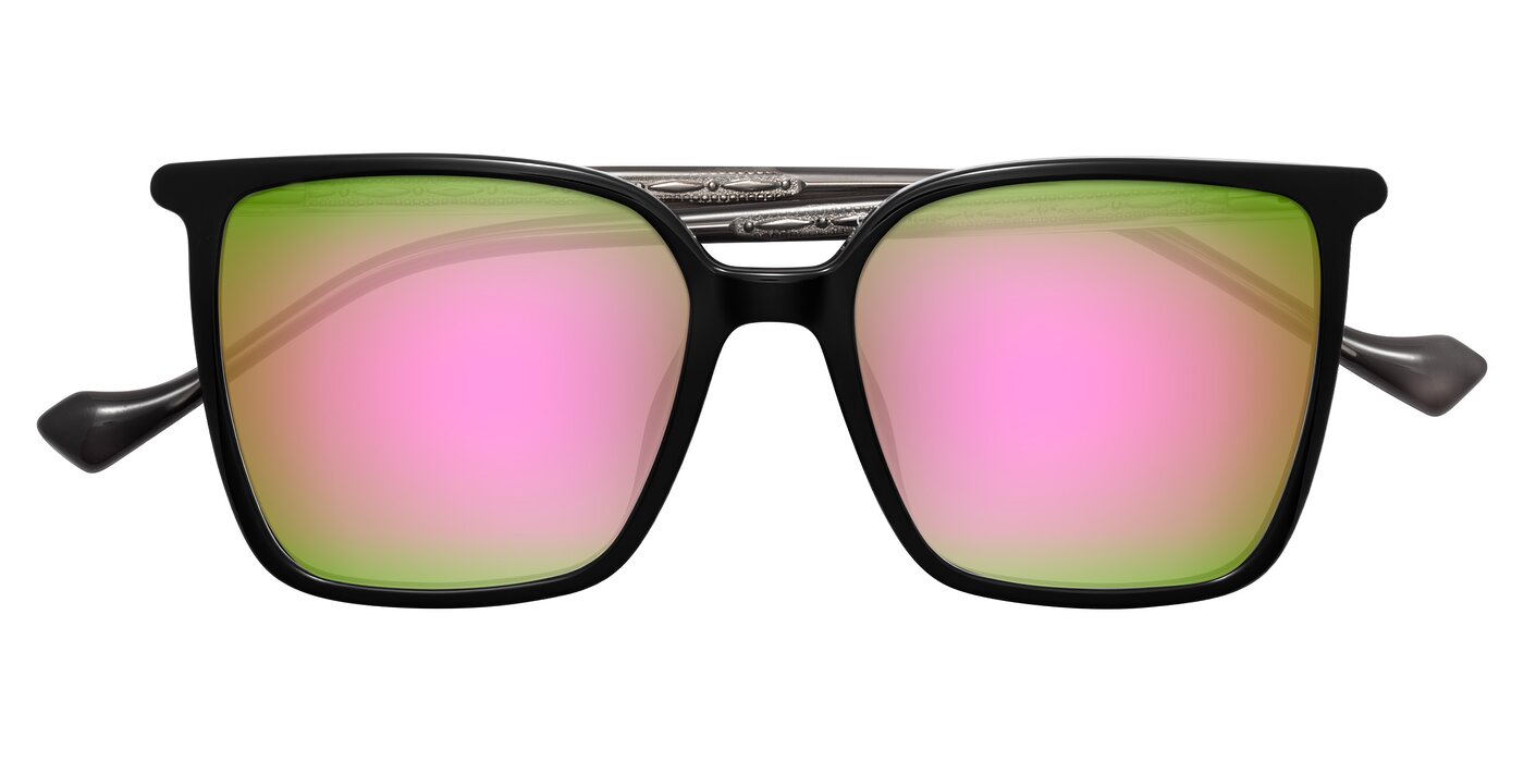 Colemers - Black Flash Mirrored Sunglasses