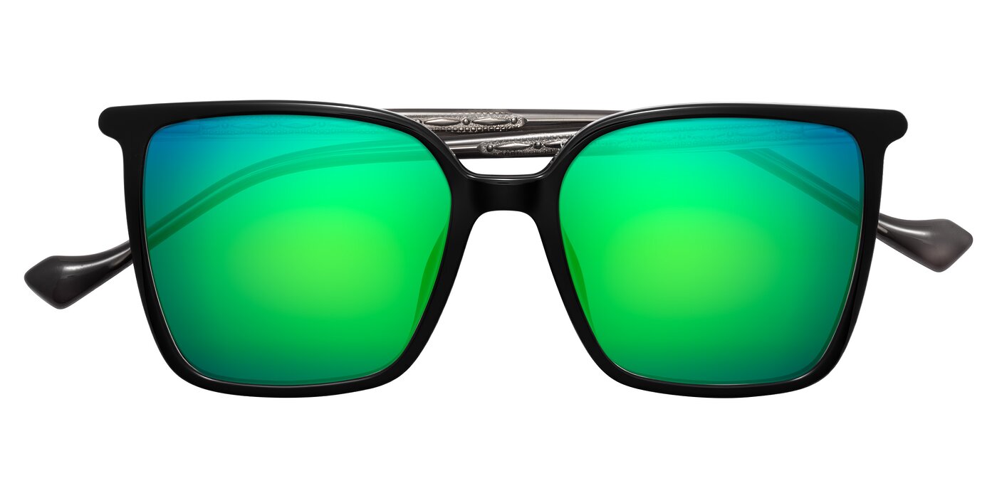 Colemers - Black Flash Mirrored Sunglasses
