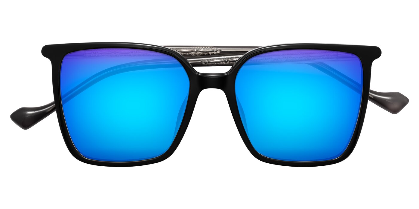 Colemers - Black Flash Mirrored Sunglasses