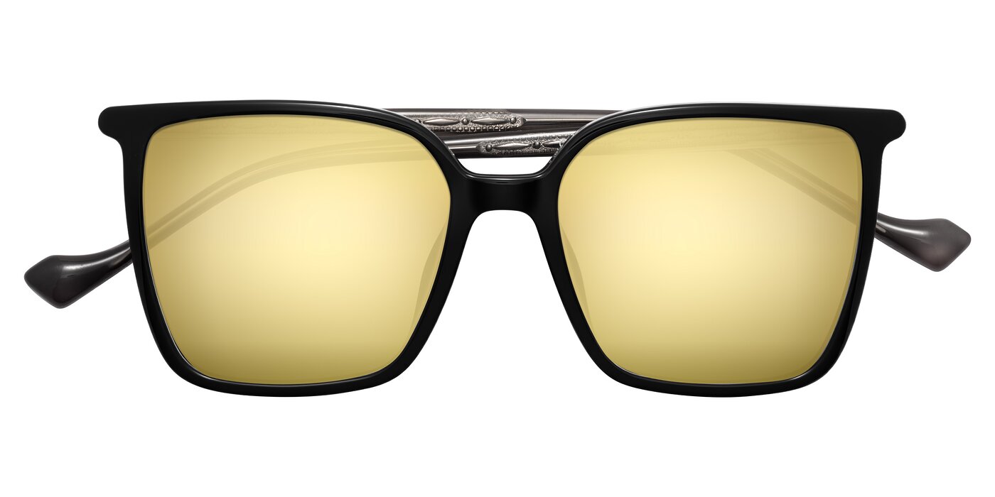 Colemers - Black Flash Mirrored Sunglasses