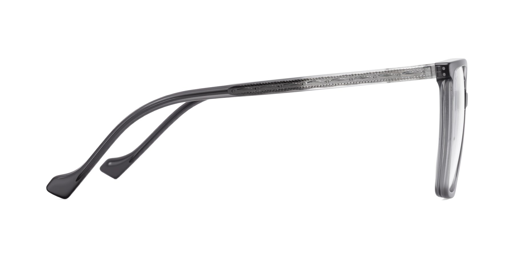 Side of Colemers in Transparent Gray with Clear Blue Light Blocking Lenses