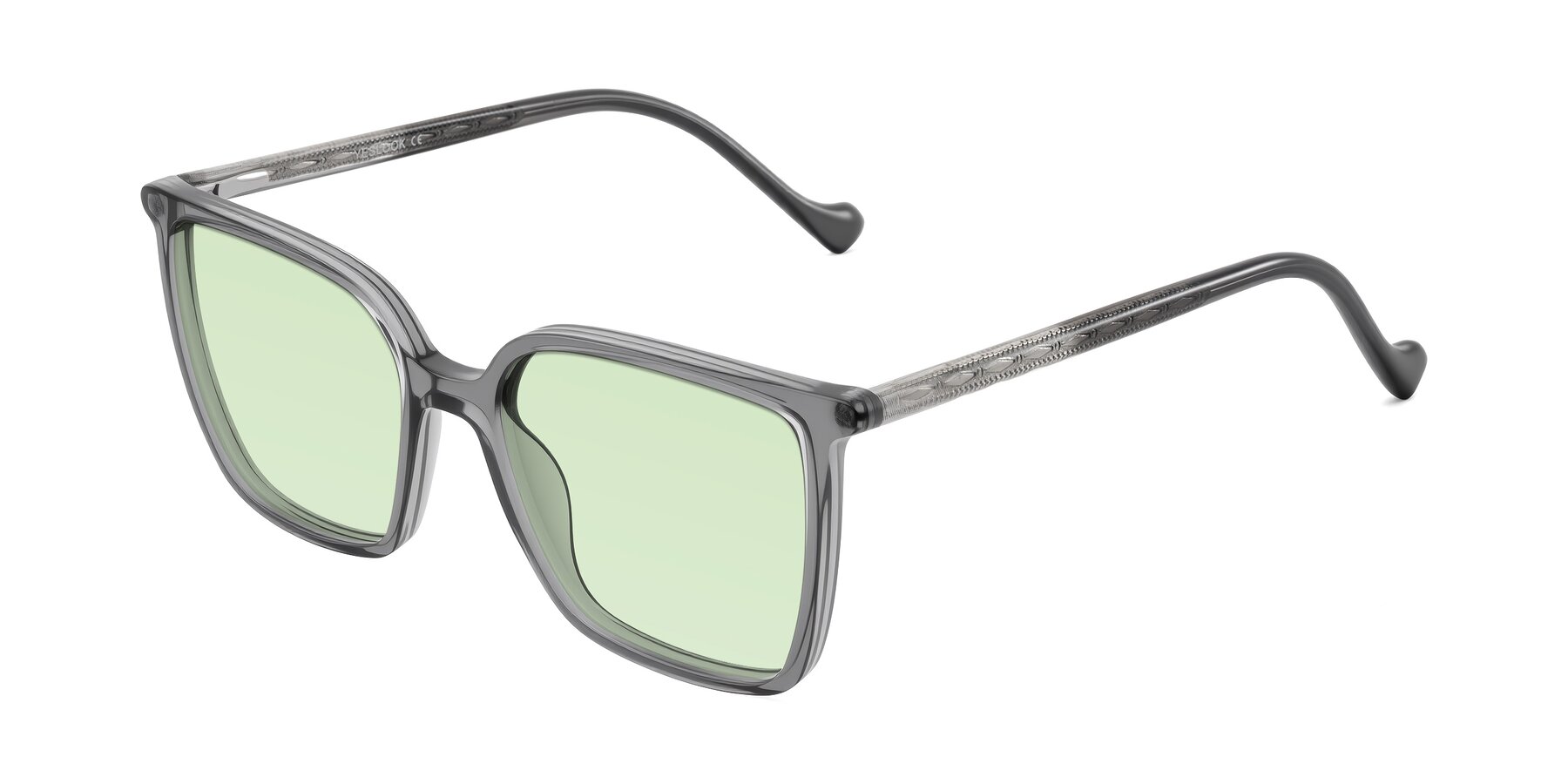 Angle of Colemers in Transparent Gray with Light Green Tinted Lenses