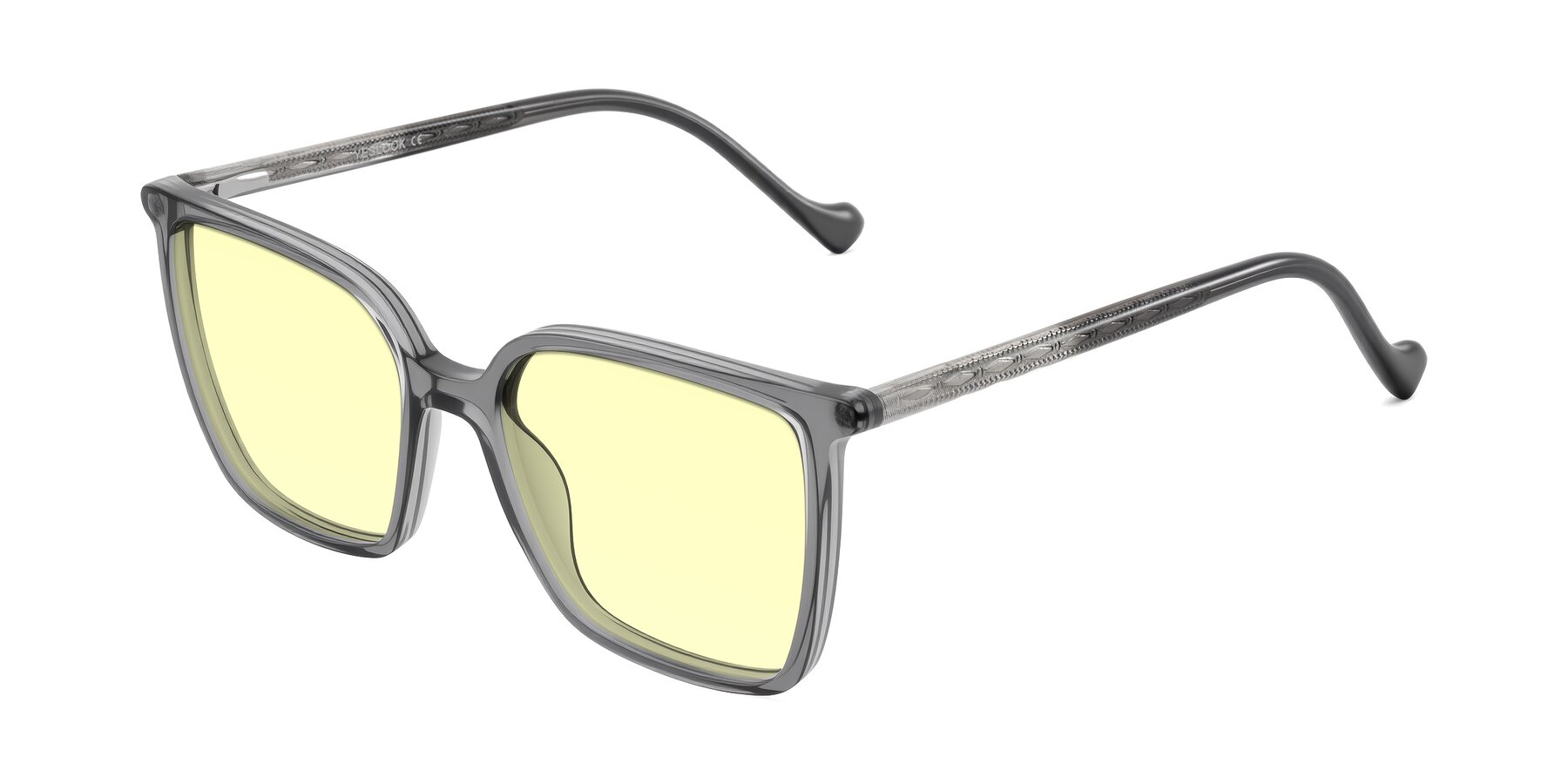 Angle of Colemers in Transparent Gray with Light Yellow Tinted Lenses