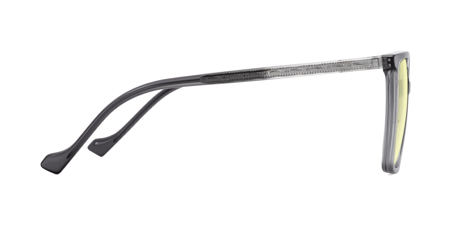 Side of Colemers in Transparent Gray with Light Yellow Tinted Lenses