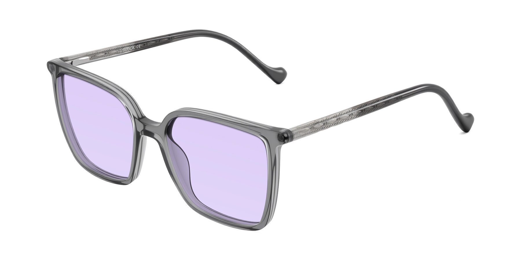 Angle of Colemers in Transparent Gray with Light Purple Tinted Lenses