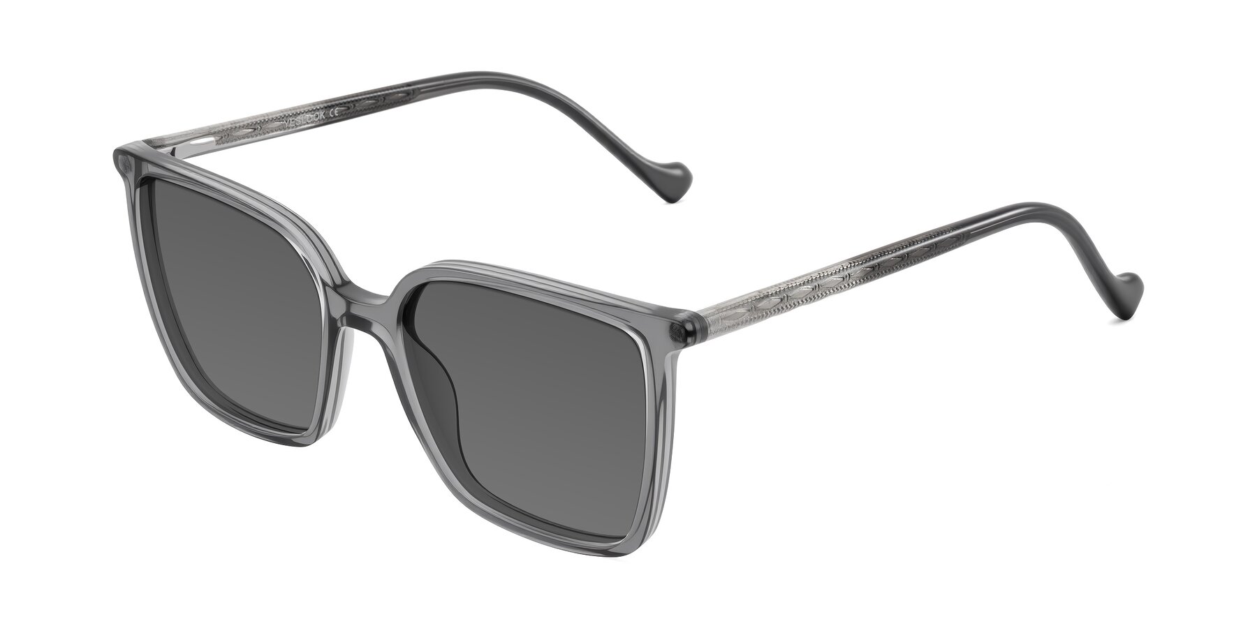 Angle of Colemers in Transparent Gray with Medium Gray Tinted Lenses