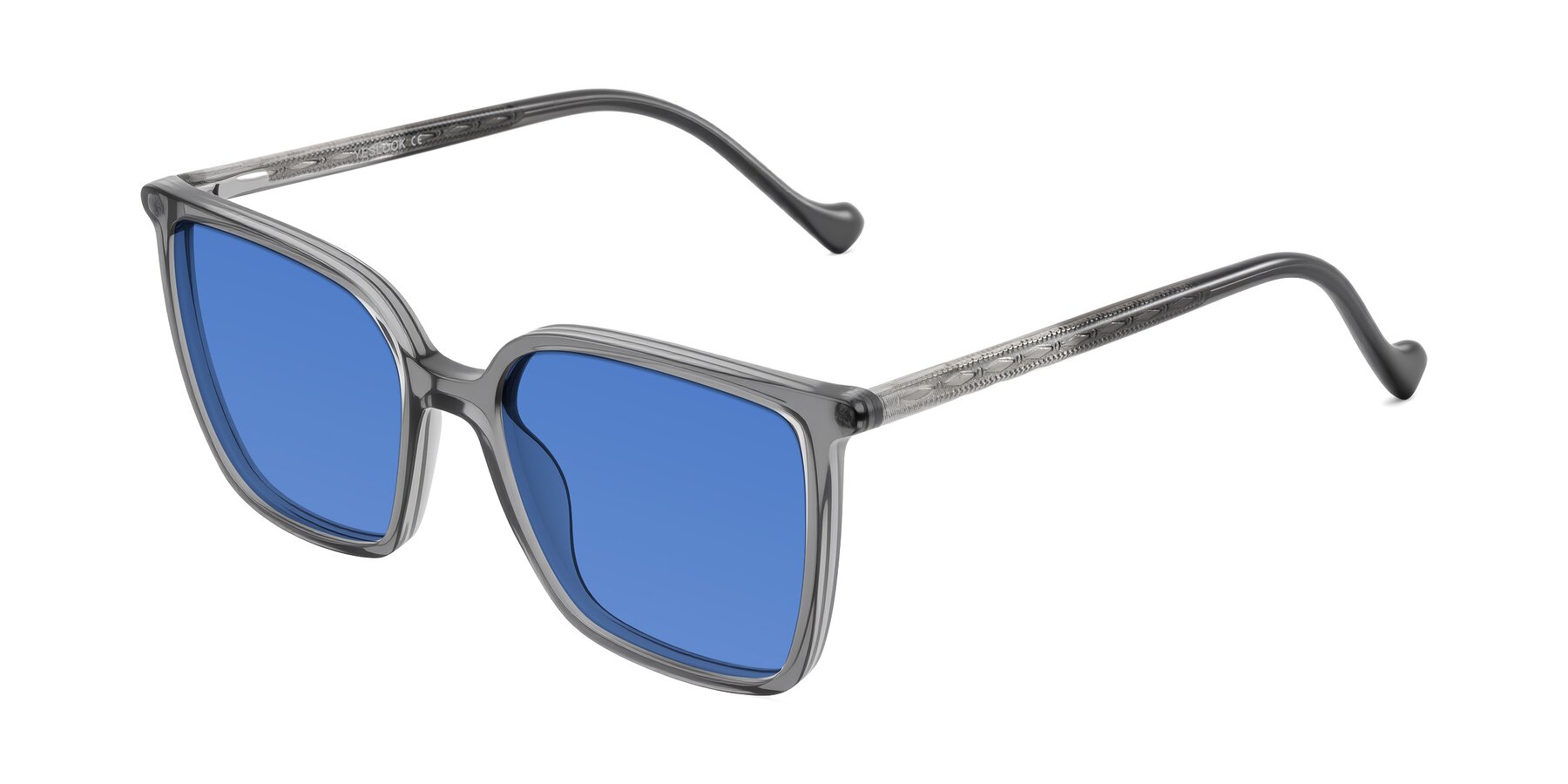 Angle of Colemers in Transparent Gray with Blue Tinted Lenses