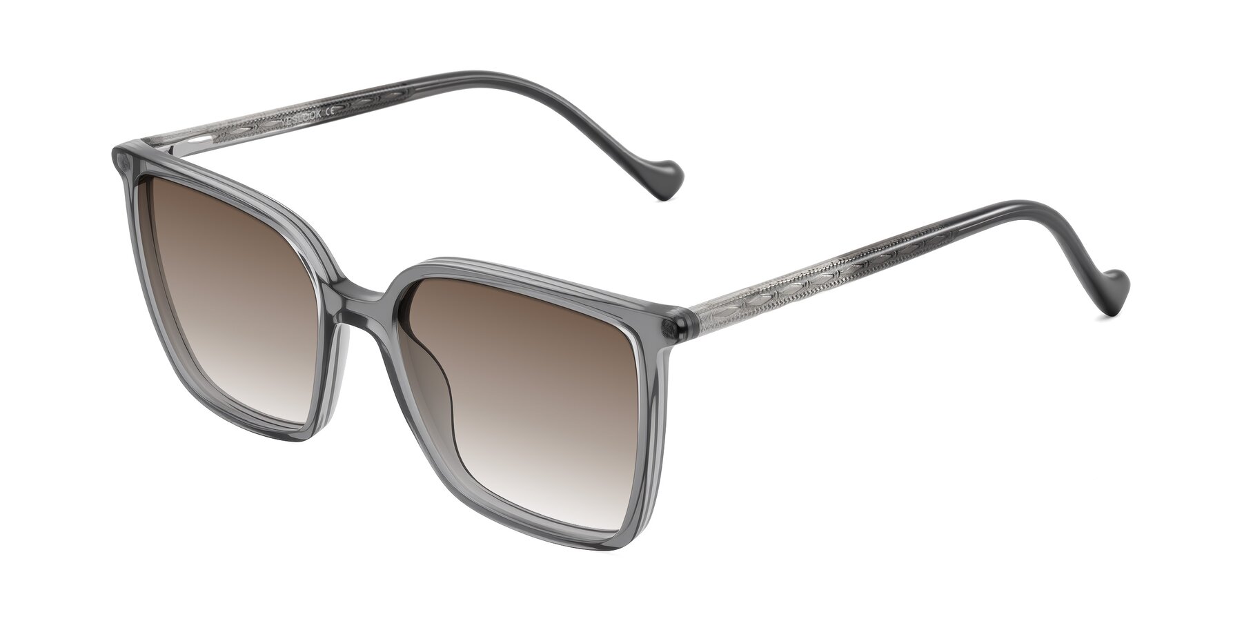 Angle of Colemers in Transparent Gray with Brown Gradient Lenses
