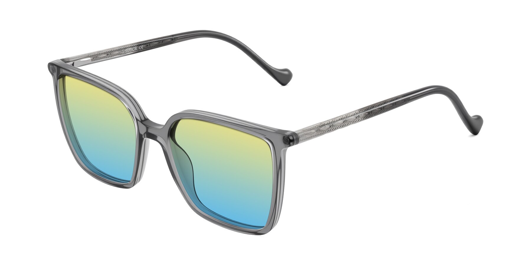 Angle of Colemers in Transparent Gray with Yellow / Blue Gradient Lenses