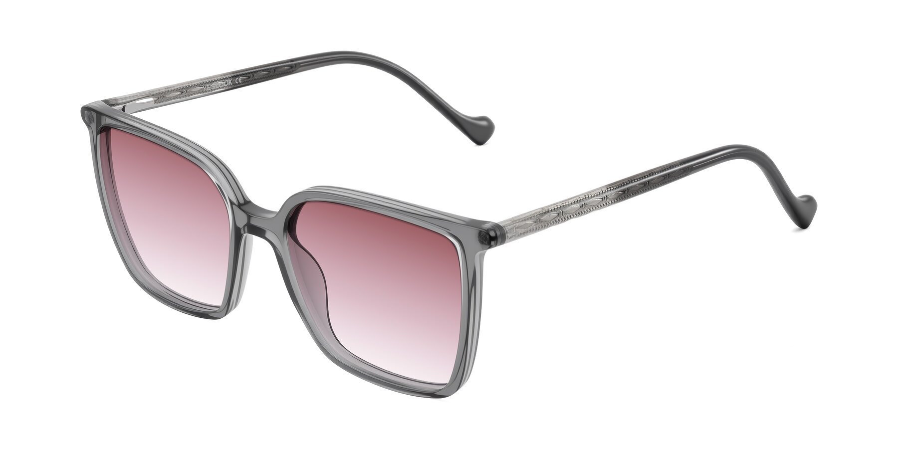 Angle of Colemers in Transparent Gray with Garnet Gradient Lenses