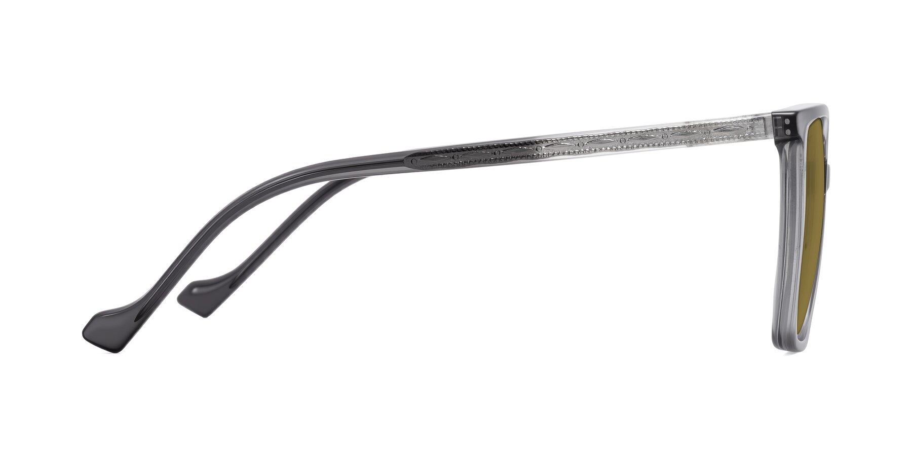 Side of Colemers in Transparent Gray with Brown Polarized Lenses