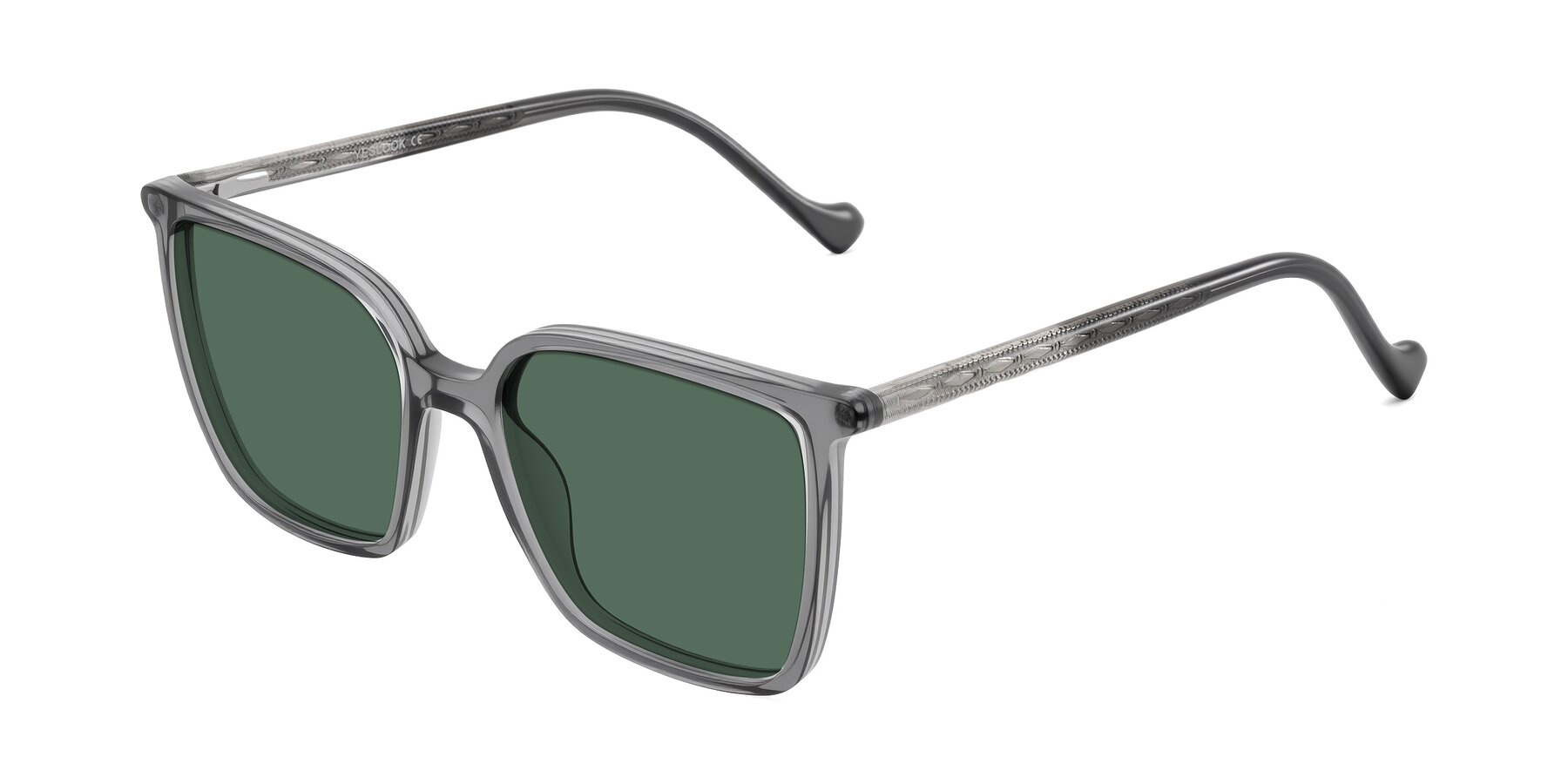 Angle of Colemers in Transparent Gray with Green Polarized Lenses