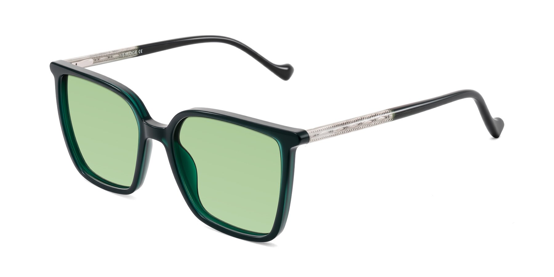 Angle of Colemers in Dark Green with Medium Green Tinted Lenses