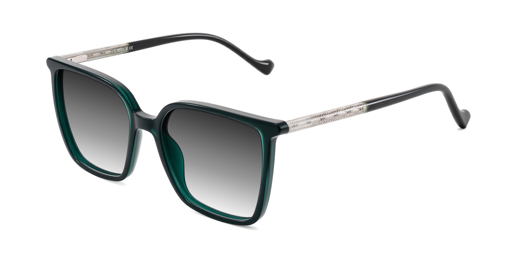 Angle of Colemers in Dark Green with Gray Gradient Lenses