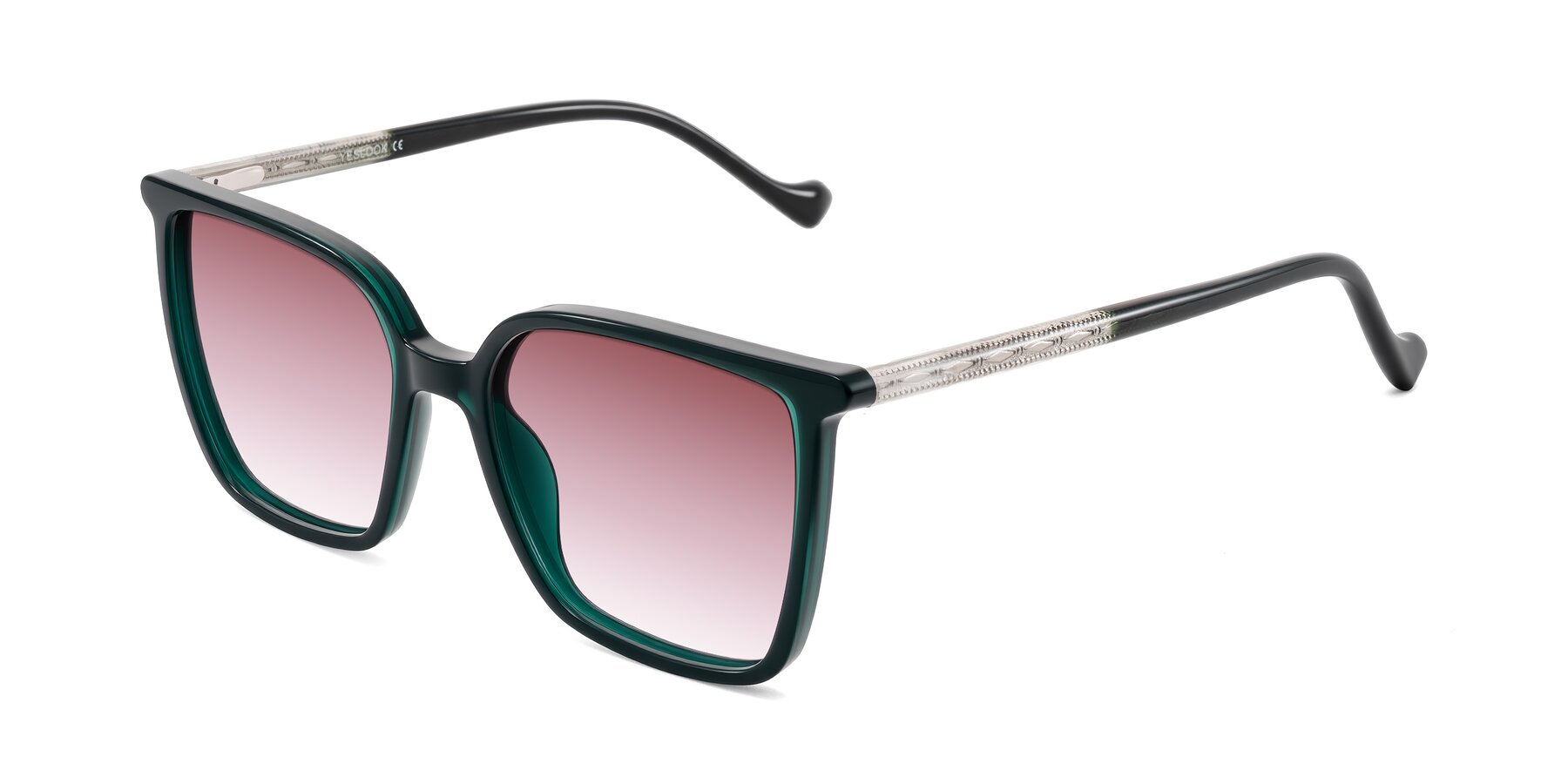 Angle of Colemers in Dark Green with Garnet Gradient Lenses