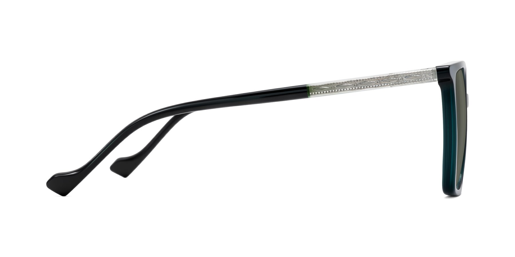 Side of Colemers in Dark Green with Gray Polarized Lenses