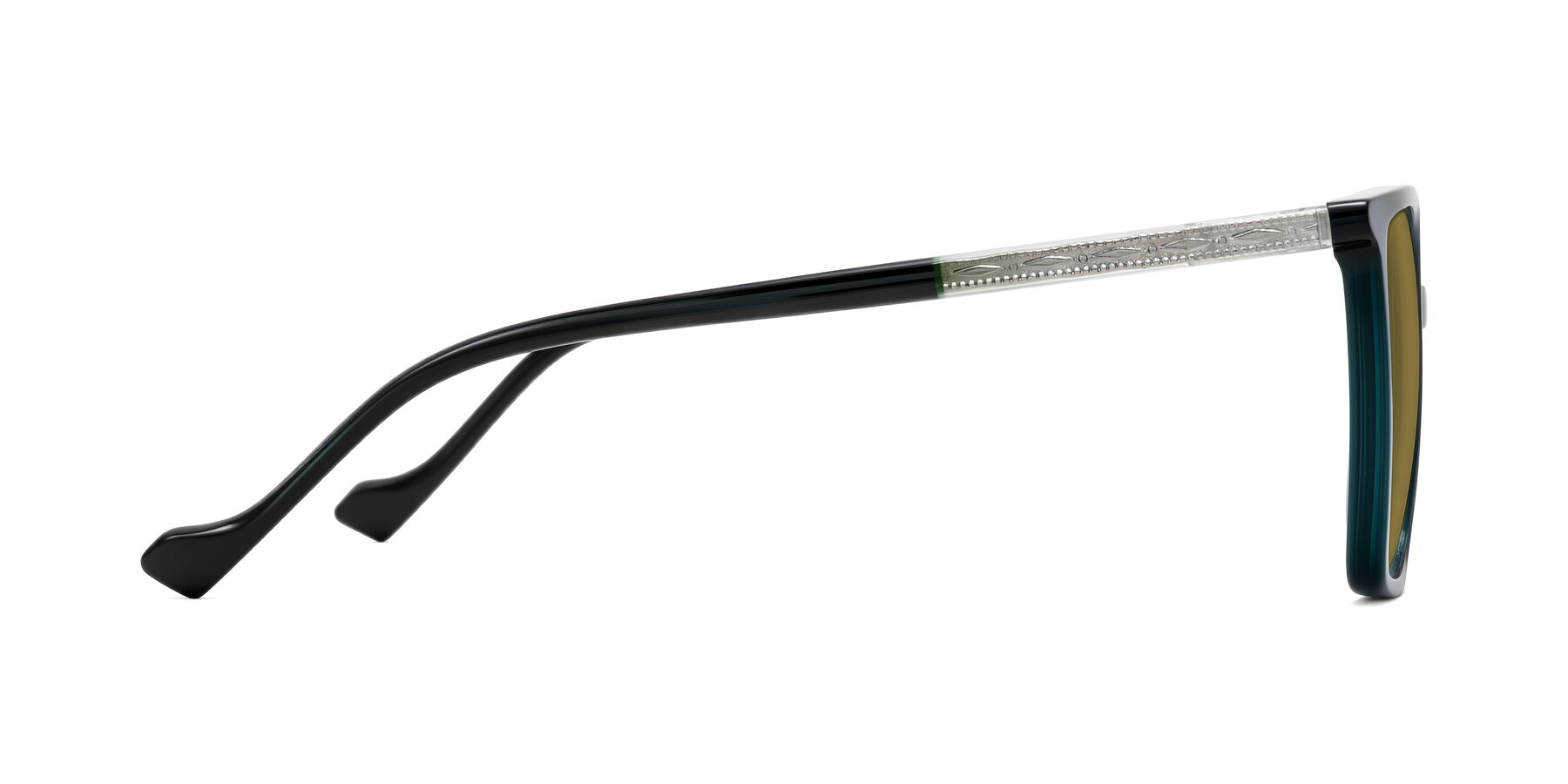 Side of Colemers in Dark Green with Brown Polarized Lenses