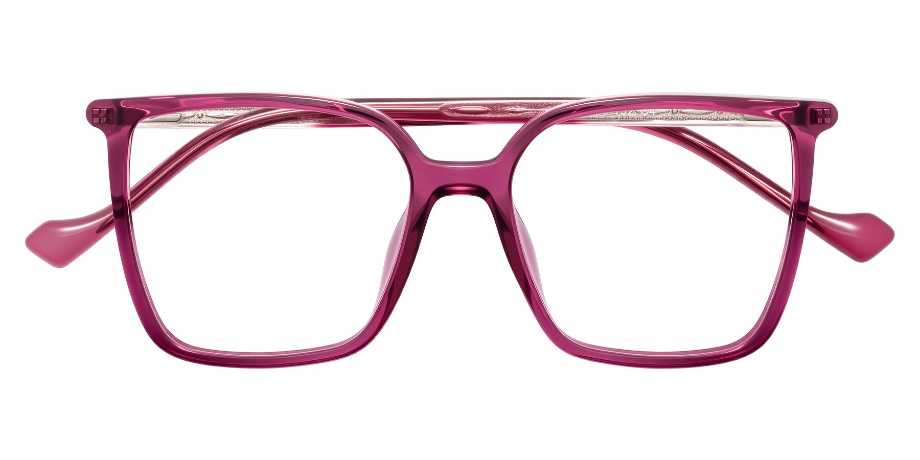 Folded Front of Colemers in Wine with Clear Blue Light Blocking Lenses