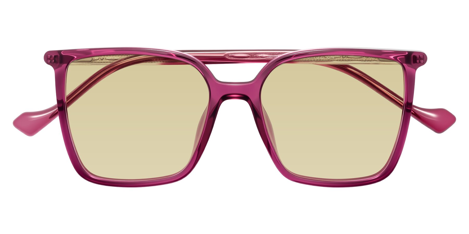 Folded Front of Colemers in Wine with Light Champagne Tinted Lenses