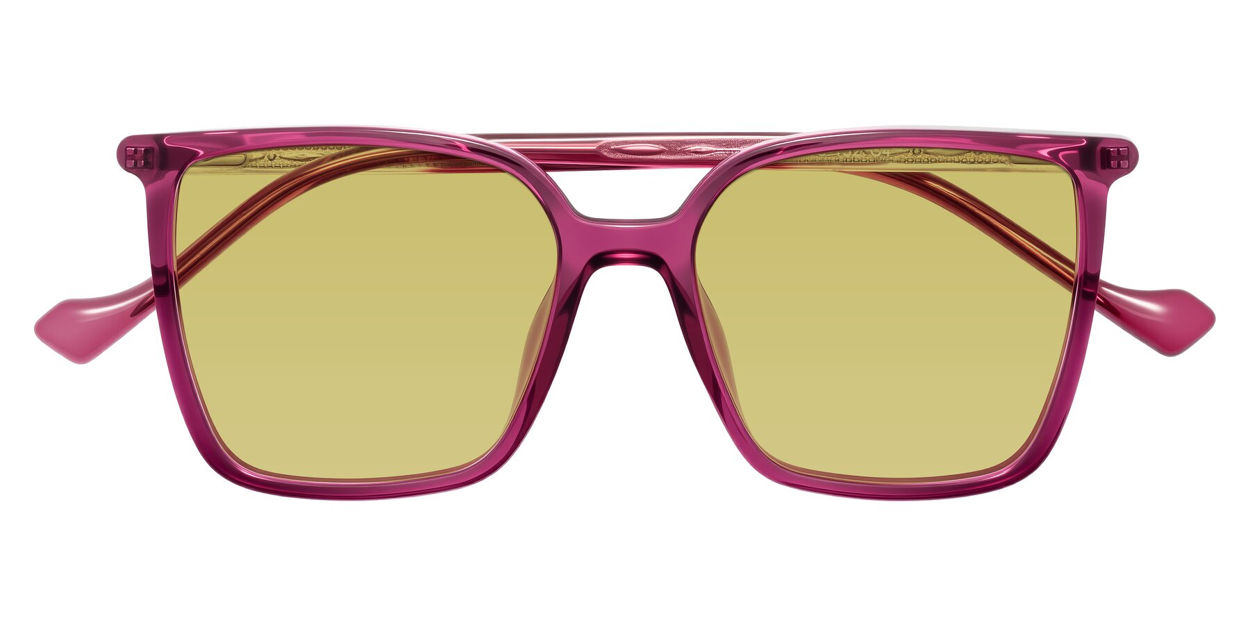 Folded Front of Colemers in Wine with Medium Champagne Tinted Lenses