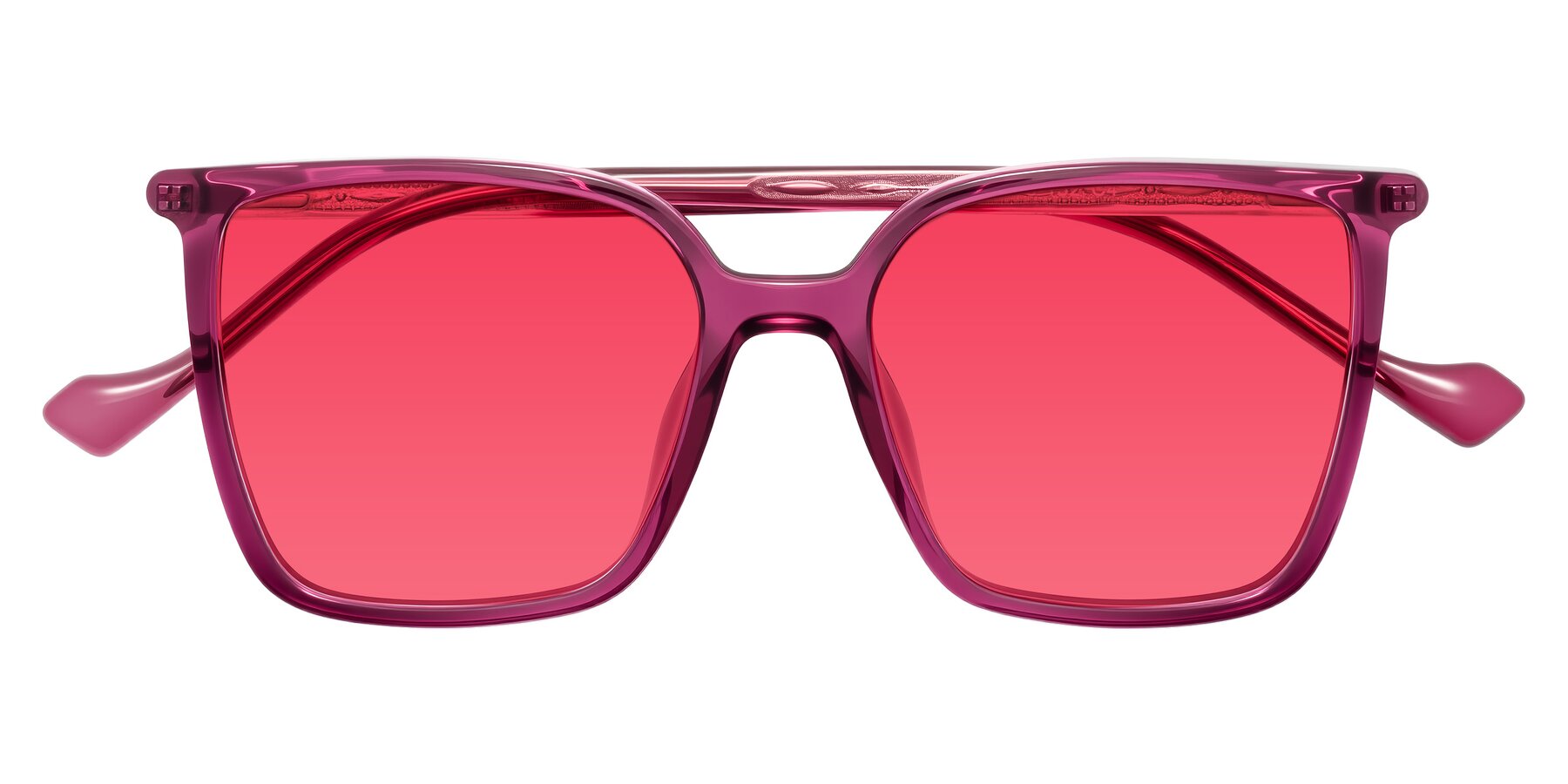 Folded Front of Colemers in Wine with Red Tinted Lenses