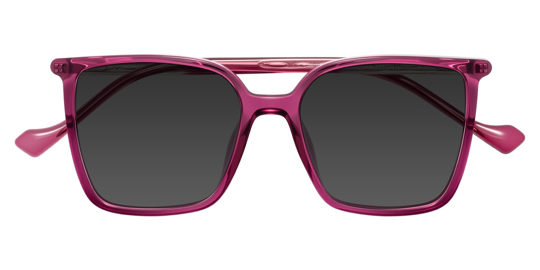 Folded Front of Colemers in Wine with Gray Tinted Lenses