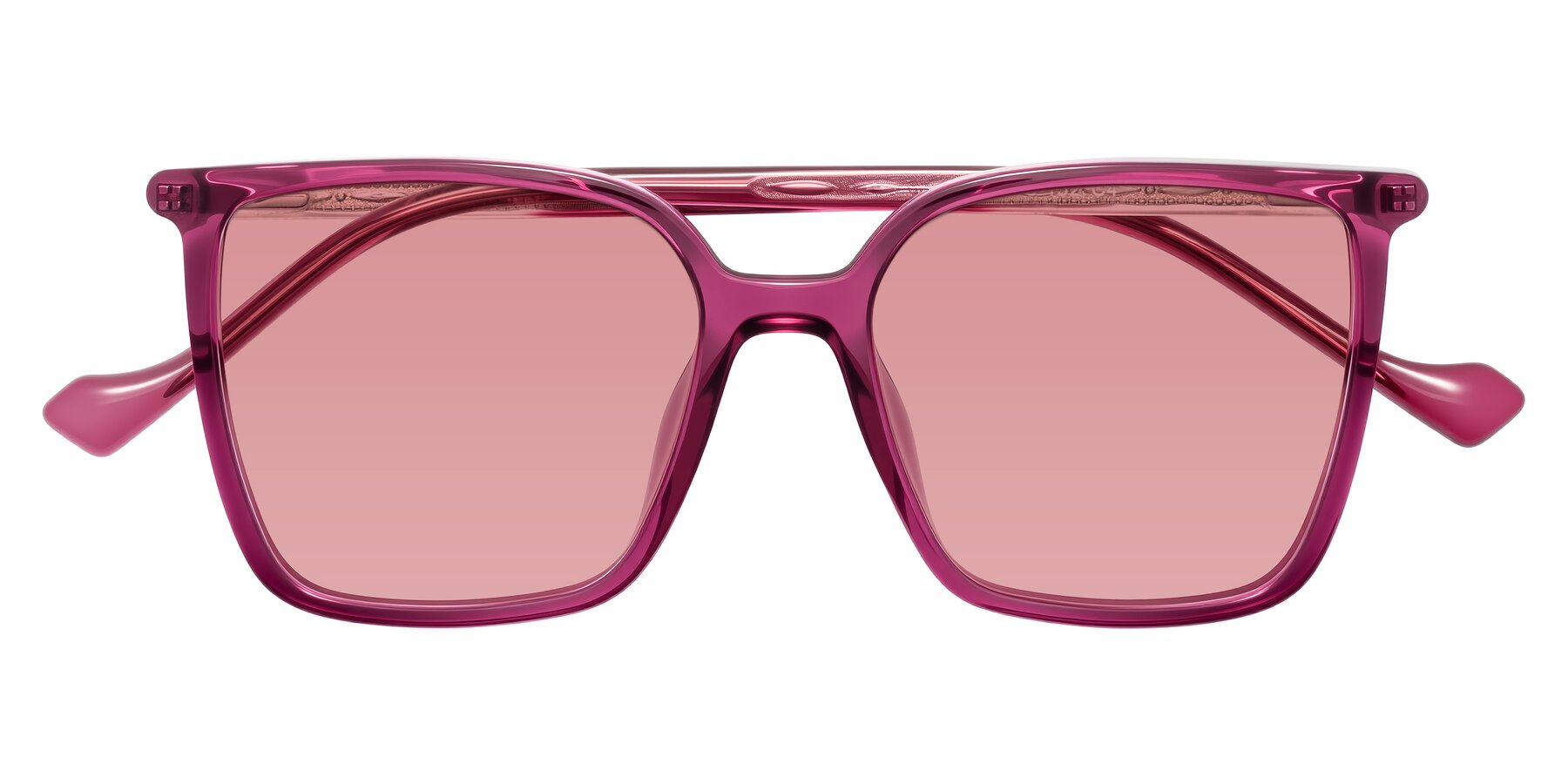 Folded Front of Colemers in Wine with Medium Garnet Tinted Lenses