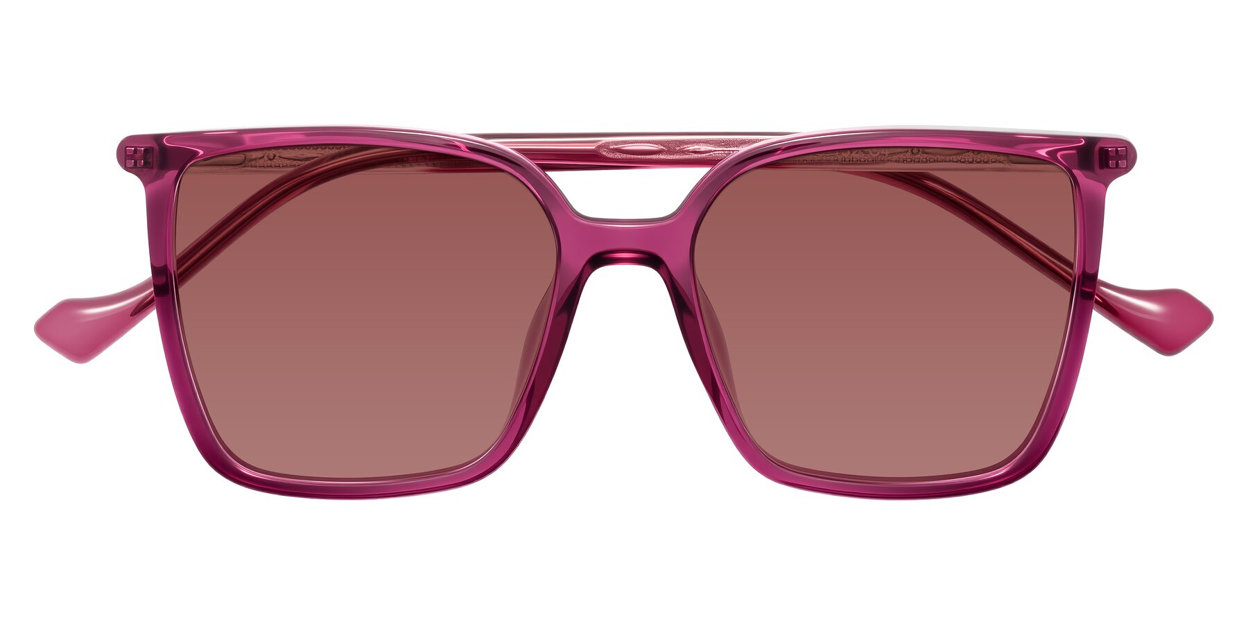 Folded Front of Colemers in Wine with Garnet Tinted Lenses