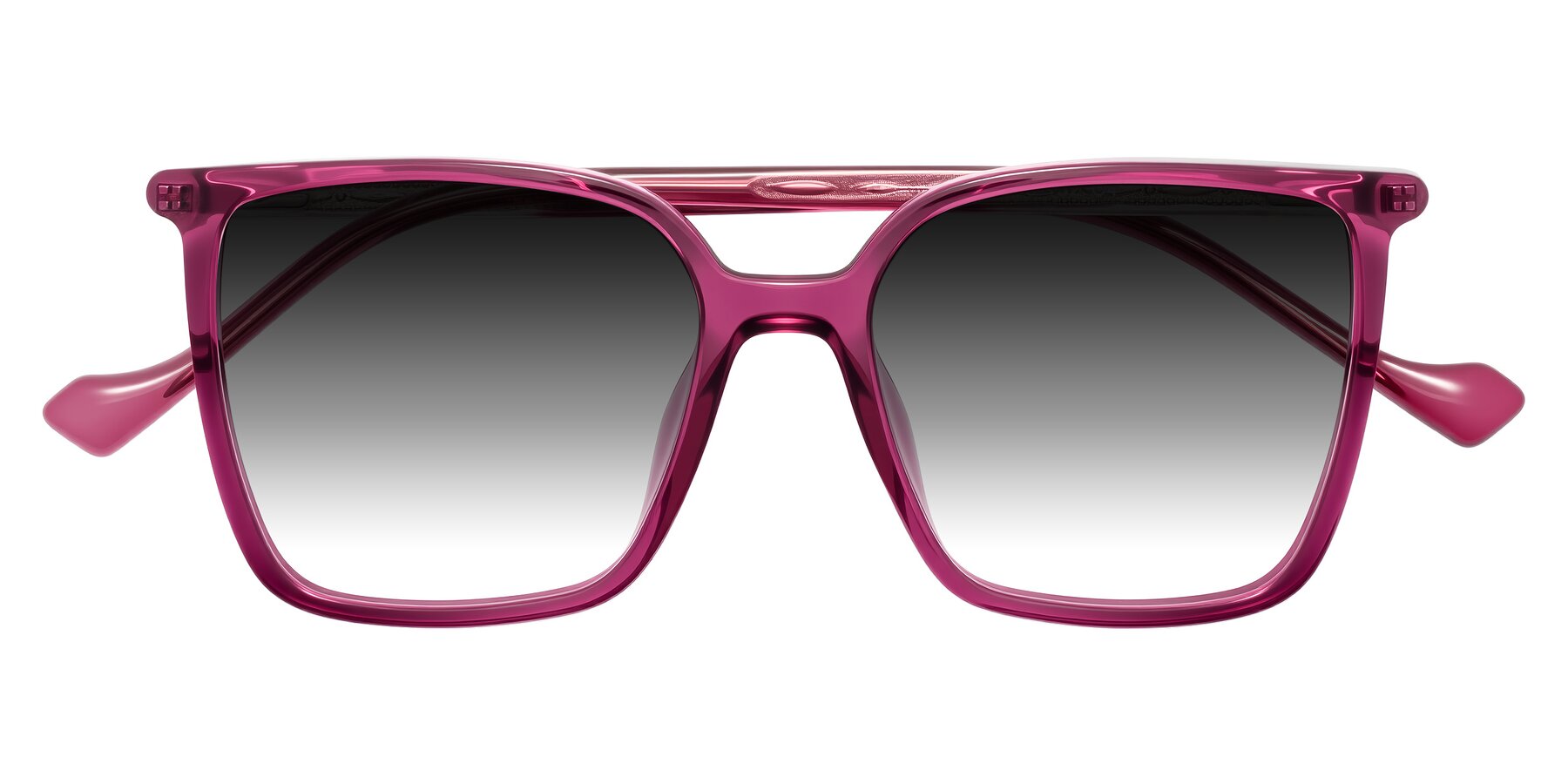 Folded Front of Colemers in Wine with Gray Gradient Lenses