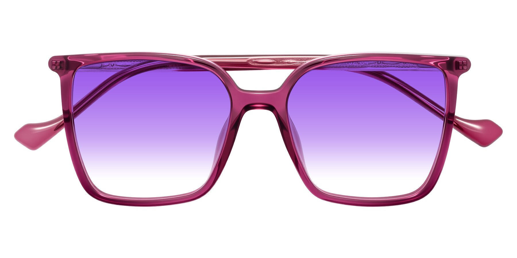 Folded Front of Colemers in Wine with Purple Gradient Lenses