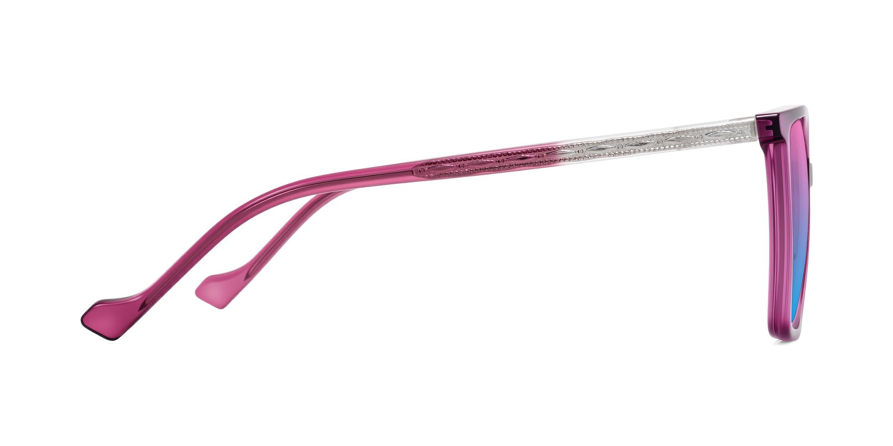 Side of Colemers in Wine with Pink / Blue Gradient Lenses