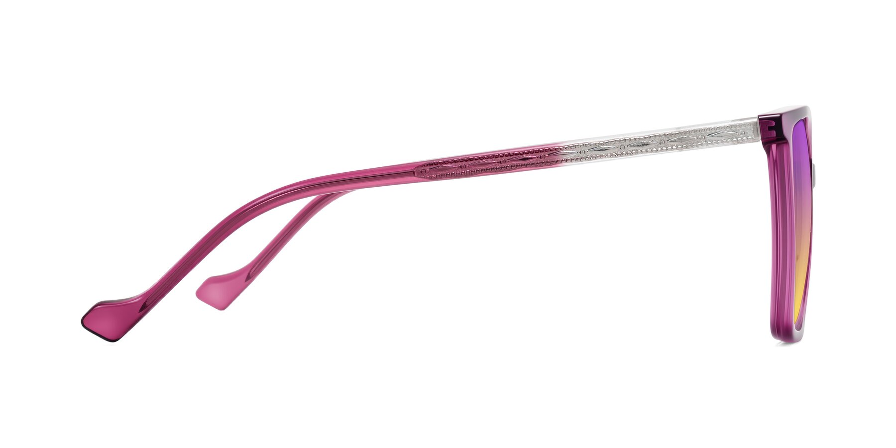 Side of Colemers in Wine with Purple / Yellow Gradient Lenses