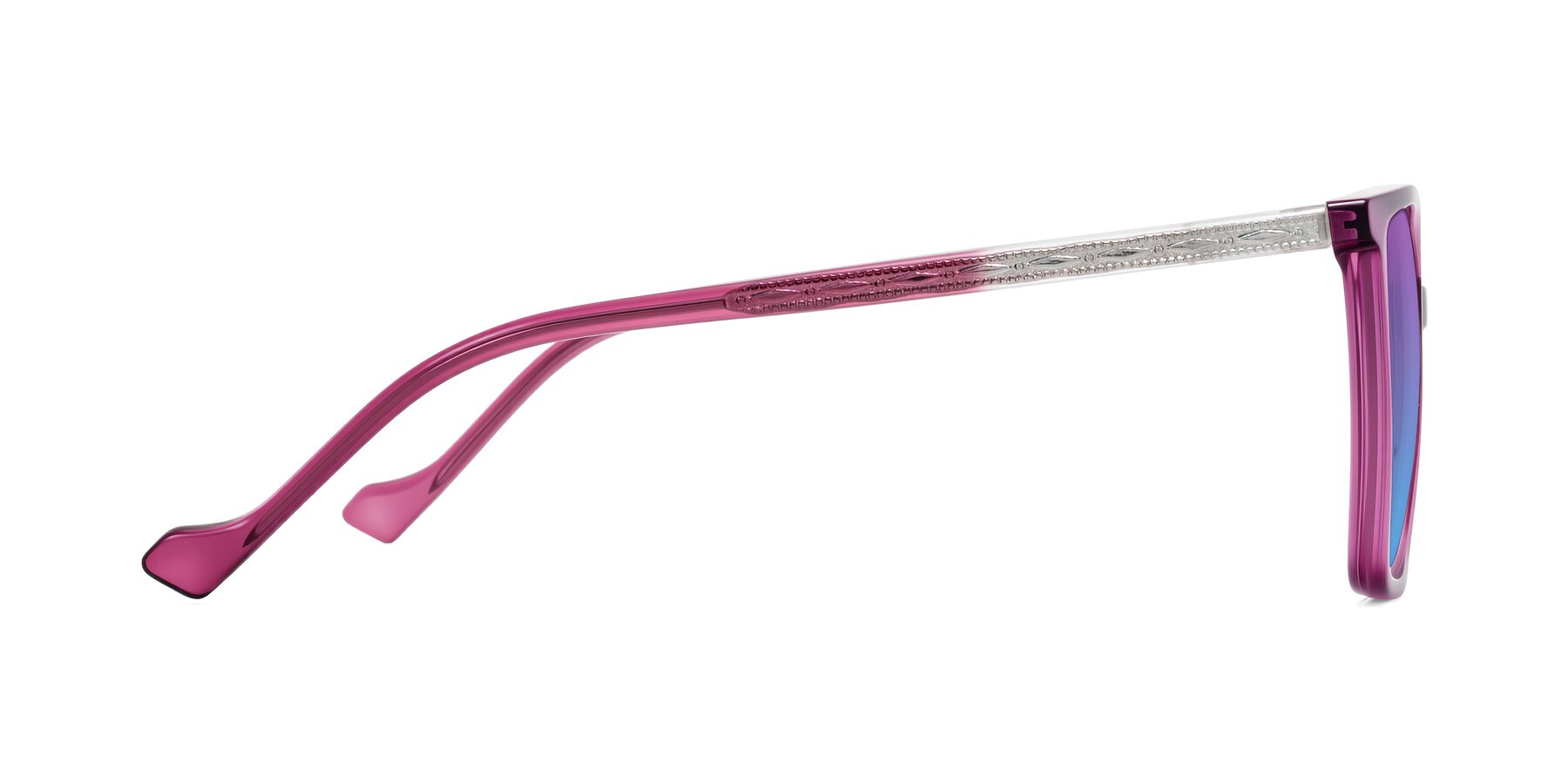 Side of Colemers in Wine with Purple / Blue Gradient Lenses